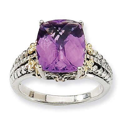 Am Ring Sterling Silver &amp; 14k Gold QTC309-7