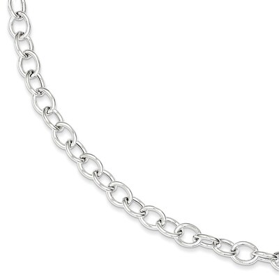 18 Inch Cable 6.75mm Necklace Sterling Silver QG3357-18, MPN: QG3357-18, 191101276255
