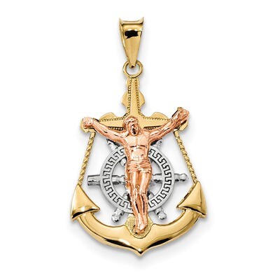 Mariner Crucifix Pendant 14k Tri-Color Gold K6327, MPN: K6327, 883957182667