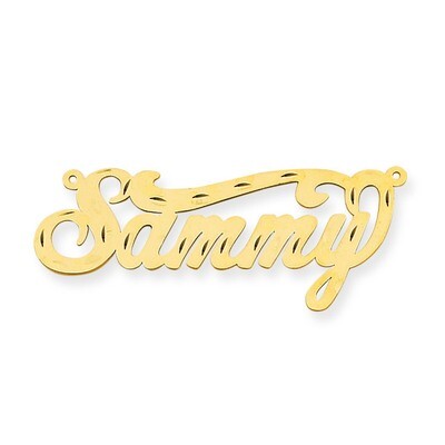 0.013 Gauge Diamond-cut Nameplate Pendant 14k Gold XNA148Y, MPN: XNA148Y, 191101541421