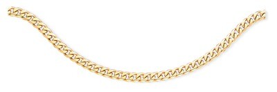 6.8mm Hand-polished Flat Beveled Curb Chain 20 Inch 14k Gold LK131-20, MPN: LK131-20, 191101649288