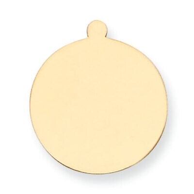 Round with Eyelet Stamping 14k Yellow Gold YG1038, MPN: YG1038,