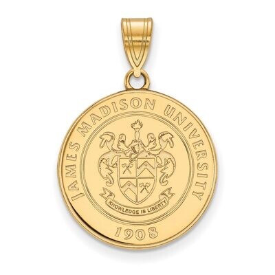 James Madison University Large Crest Pendant Gold-plated Silver GP015JMU, MPN: GP015JMU, 8867749183…