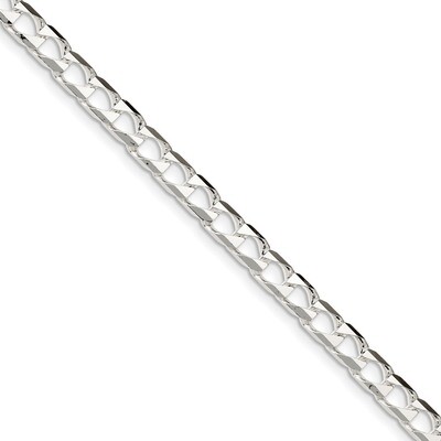 8 Inch 6.25mm Polished Open Curb Chain Sterling Silver QFOC220-8, MPN: QFOC220-8, 191101394454