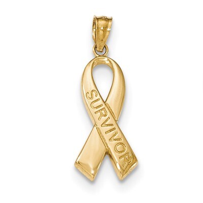 Survivor Ribbon Pendant 14K Gold Polished YC1233, MPN: YC1233, 886774617329