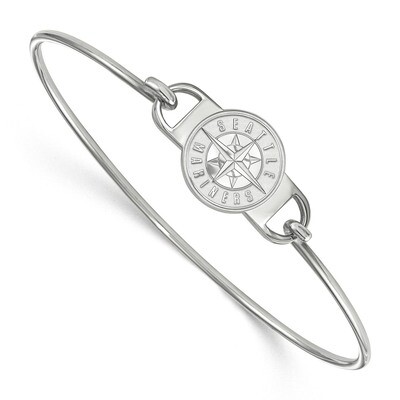 MLB Seattle Mariners Small Center Wire Bangle Sterling Silver SS005MRN-6, MPN: SS005MRN-6, 88395774…