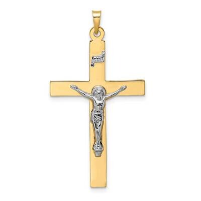 Solid Inri Crucifix Pendant 14k Two-Tone Gold Polished XR2071, MPN: XR2071,