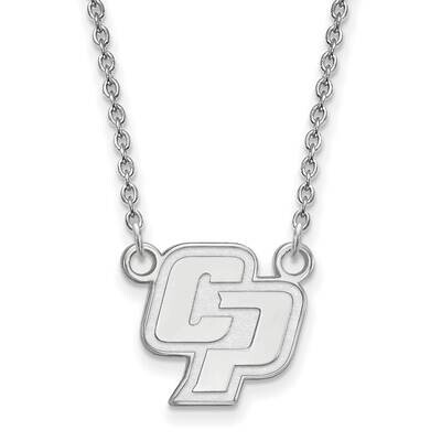 California Polytechnic State U. Small Pendant with Neckla Sterling Silver Rhodium-plated SS006CPY-1…