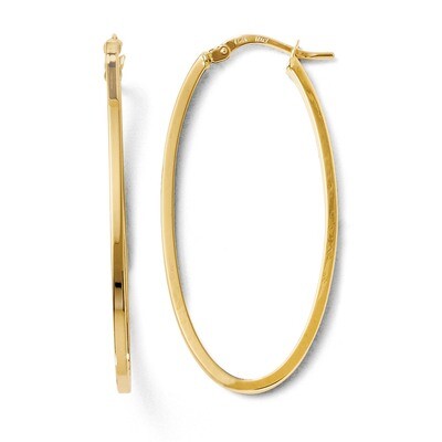 Leslie&#39;s Polished Oval Hoop Earrings - 14k Gold HB-LE554, MPN: LE554, 883957022550