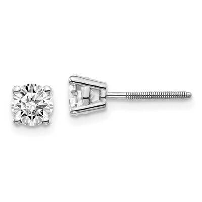 3/4ctw Cert. VS/SI D E F Lab Grown Diamond Screw Back Earrings 14k White Gold EM1006S-075C-WLD, MPN…