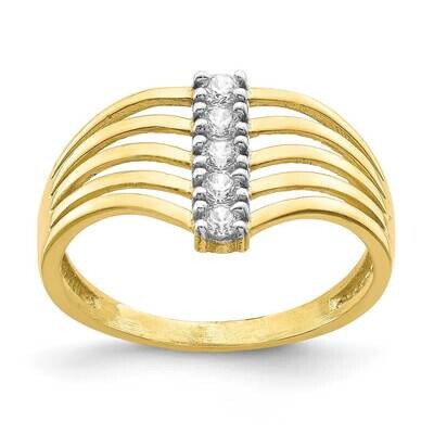 5-Line Ring 10k Gold CZ Diamond 10C1386, MPN: 10C1386, 883957608594