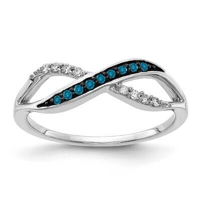 Blue and White Diamond Ring 14k White Gold RM5697-BD-013-WA, MPN: RM5697-BD-013-WA, 883957718460
