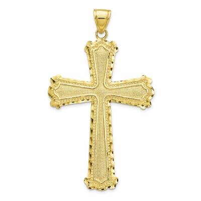 Cross Pendant 10k Gold Diamond-cut 10C4201, MPN: 10C4201,
