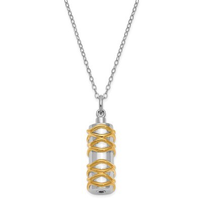 Gold-tone Ash Holder 18 Inch Necklace Sterling Silver QSX683, MPN: QSX683, 883957928579