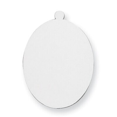 Oval with Eyelet Stamping Sterling Silver Rhodium-plated SS1095, MPN: SS1095,