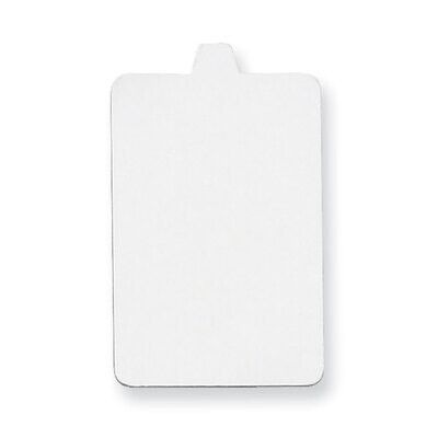 Rectangle with Round Edges with Eyelet Stamping Sterling Silver Rhodium-plated SS1175, MPN: SS1175,