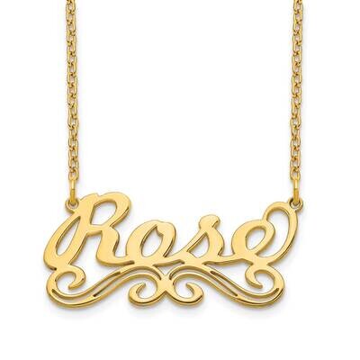Nameplate Necklace 14k Gold XNA1061Y, MPN: XNA1061Y, 191101991295