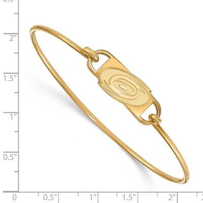 Carolina Hurricanes Small Ctr Wire Bangle Gold-plated Sterling Silver GP014HUR-7, MPN: GP014HUR-7, …