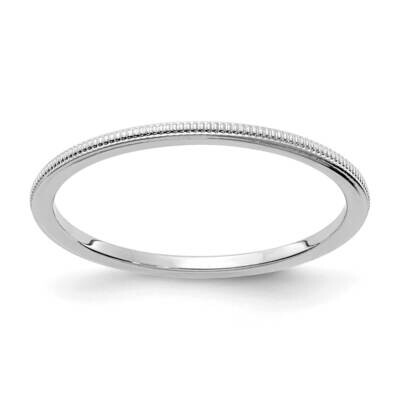 1.2mm Milgrain Stackable Band 14k White Gold STK19-120W, MPN: STK19-120W, 191101668661