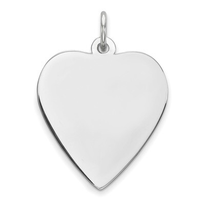 Engravable Heart Polished Front Back Disc Charm Sterling Silver QM391/18P, MPN: QM391/18P, 88677406…