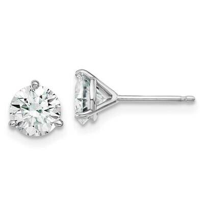 1.5ct. 6.0mm Round J-K Color Moissanite Earrings 14k White Gold WG322-8MB, MPN: WG322-8MB,