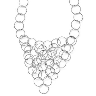 Leslie&#39;s Polished and Textured Fancy Link Necklace - Sterling Silver HB-QLF371-20, MPN: QLF371-20, …