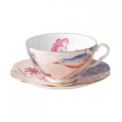 Wedgwood Cuckoo Teacup and Saucer Set Peach, MPN: 5C106805130, 91574165585