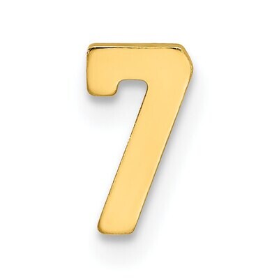 Die Struck Number 7 14k Yellow Gold YG2216, MPN: YG2216,