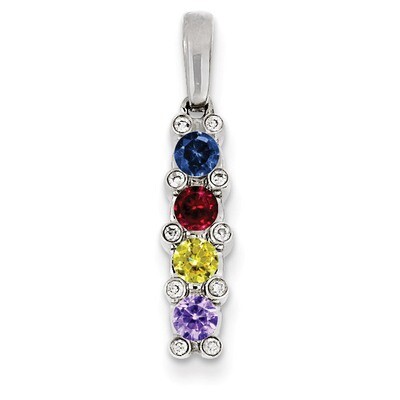 4 Birthstones Family Jewelry Diamond Semi-Set Pendant 14k White Gold XMPW31/4, MPN: XMPW31/4, 88395…