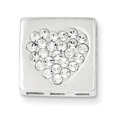 Sterling Silver Stellux Crystal Heart Pendant QP2484