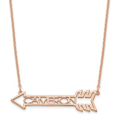 Personalized Arrow Necklace Sterling Silver Rose-plated XNA930RP, MPN: XNA930RP,