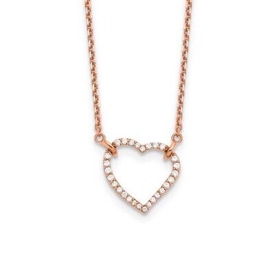 14Kr True Origin Vs/Si, D E F, Heart Pendant with Chain Lab Grown Diamond PM1006-020-RLD-18, MPN: P…