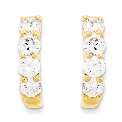 CZ Earrings 14k Gold XY847