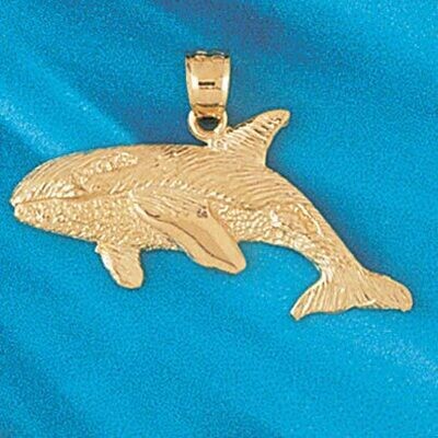 Dazzlers Jewelry Whale Pendant Necklace Charm Bracelet in Yellow, White or Rose Gold 814, MPN: DZ-8…