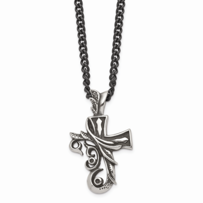 Antiqued Necklace Stainless Steel Polished SRN1381-20 by Chisel, MPN: SRN1381-20, 886774673097