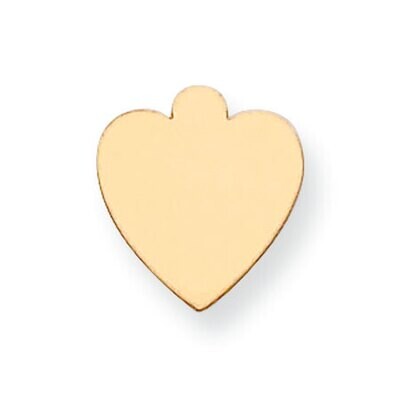 Heart Shape with Eyelet Stamping 14k Yellow Gold YG1231, MPN: YG1231,