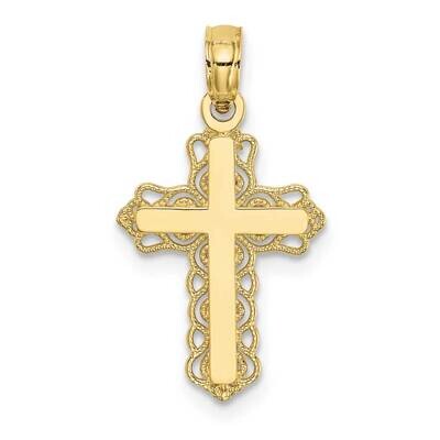Budded Cross Charm 10k Gold 10D3501, MPN: 10D3501,