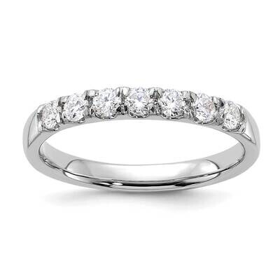 1/2ct. 7 Stone G H I True Light Moissanite Band 14k White Gold DB0005-7-050MT, MPN: DB0005-7-050MT,…
