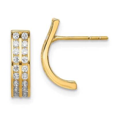 Drop Post Earrings 14k Gold CZ Diamond SE2984 by Madi K, MPN: SE2984, 191101902239