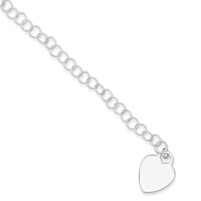 7.25 Inch Round Link Bracelet Sterling Silver QG1451-7.25, MPN: QG1451-7.25, 191101293481