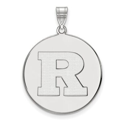 Rutgers x-Large Disc Pendant 14k White Gold 4W021RUT, MPN: 4W021RUT, 886774843070