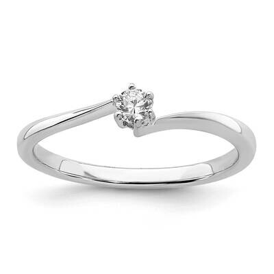 Si1/Si2, G H I, Off Set Band Promise Ring 14k White Gold Lab Grown Diamond RM6494-012-WLG, MPN: RM6…