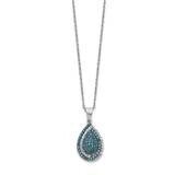 Blue and White Diamond Teardrop Pendant 14k White Gold PM4686-050-WA, MPN: PM4686-050-WA, 883957510…