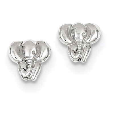Elephant Earrings 14k white Gold TF540W, MPN: TF540W, 191101057120
