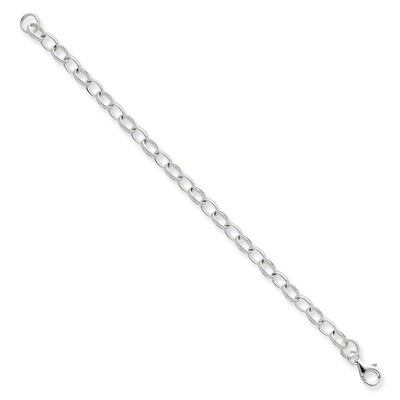 7.5 Inch Charm Bracelet Sterling Silver Rhodium Plated QG2238R-7.5 by Amore La Vita, MPN: QG2238R-7…