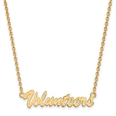 University of Tennessee Medium Pendant with Chain Necklace Gold-plated Silver GP075UTN-18, MPN: GP0…