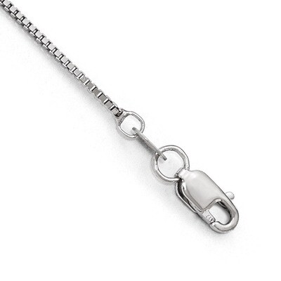 Leslie&#39;s .8 mm Box Chain 16 Inch 10k White Gold HB-5261-16, MPN: 5261-16, 886774544182