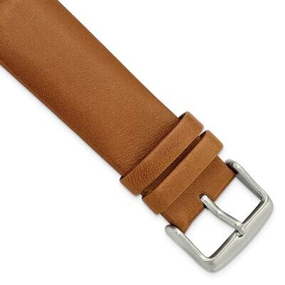 22mm Lt. Brown Padded No-Stitch Calfskin Stainless Bckl Watch Band Gold-tone BA542-22, MPN: BA542-2…
