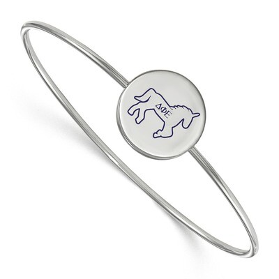 Delta Phi Epsilon Enameled Slip-on Bangle Sterling Silver SS048DPH-8, MPN: SS048DPH-8, 191101101205