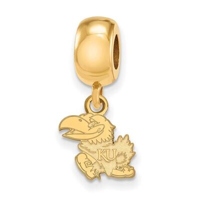 University of Kansas Bead Charm x-Small Dangle Gold-plated Silver GP031UKS, MPN: GP031UKS, 88677493…